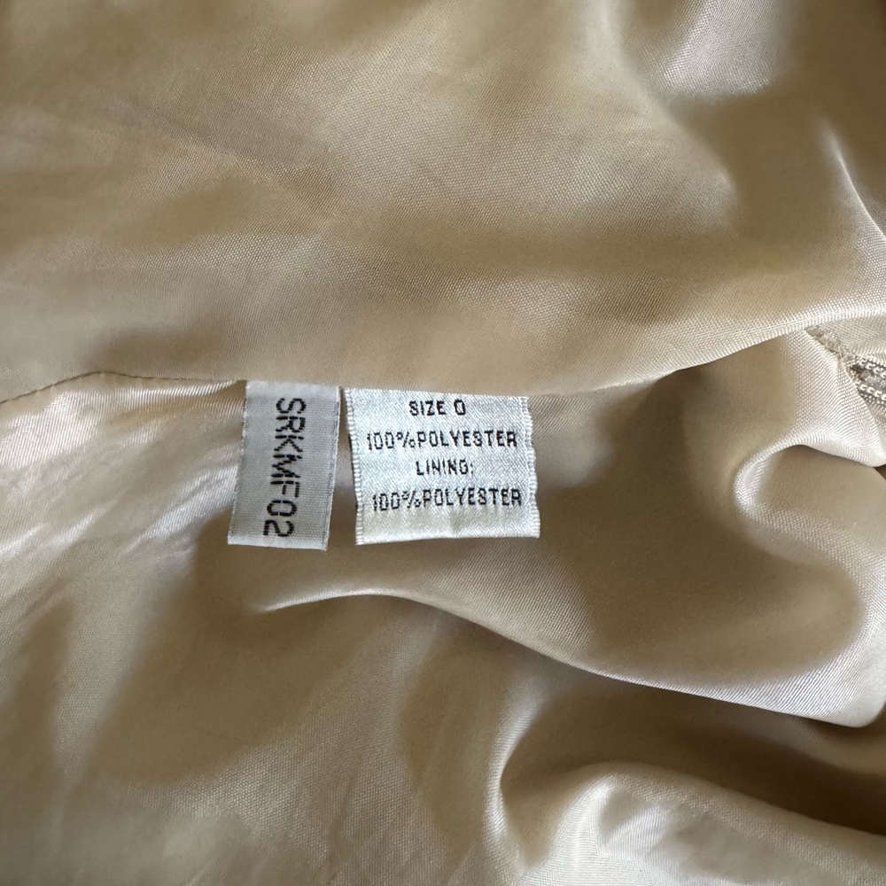 SAGA Pleated Cottagecore Lagenlook Adjustable Drawstring Hem Champagne Skirt - Picture 15 of 16